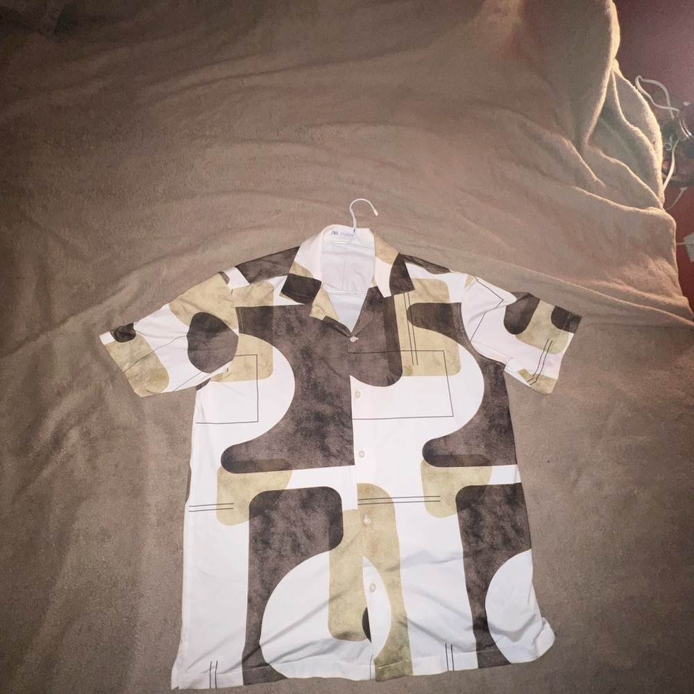 Zara Textured Print Shirt